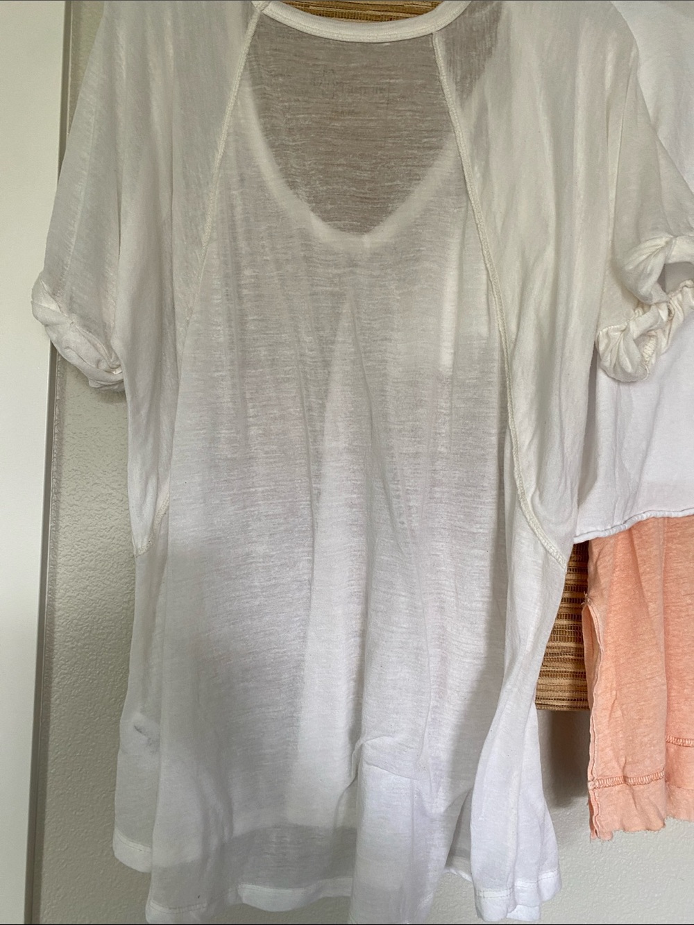 BUNDLE 3 Free People FP Oversized Short Sleeve Soft Tee Shirt Tops Peach S/M - Picture 9 of 16